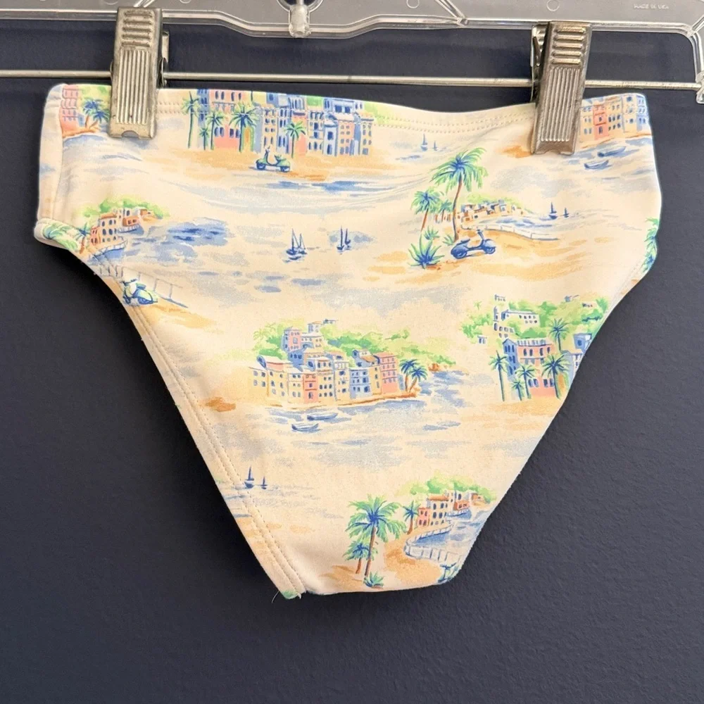 Janie and Jack Girls 2-Piece Rash Guard Swimsuit Set Size 3 Beach Print